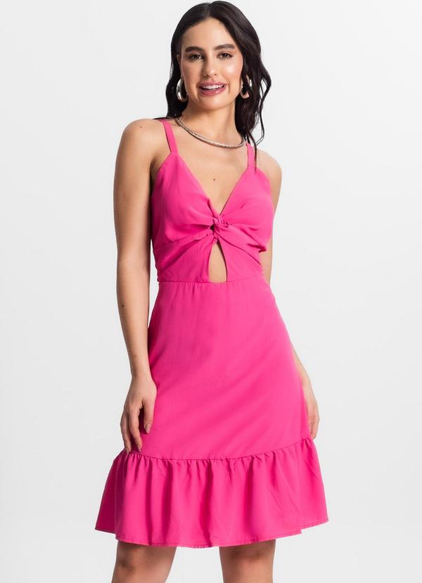 Rovitex - Vestido Feminino Poliester Amarração Vermelho