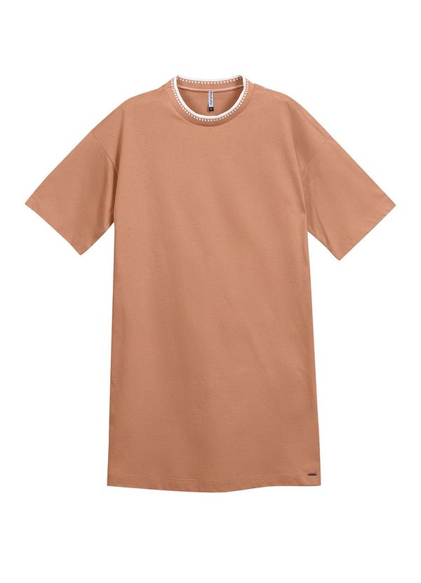 Marialícia - Vestido Feminino Reto Marrom 1