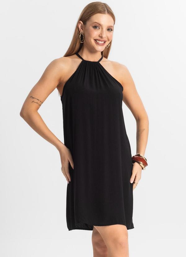 Select - Vestido Feminino Tecido Viscose Preto