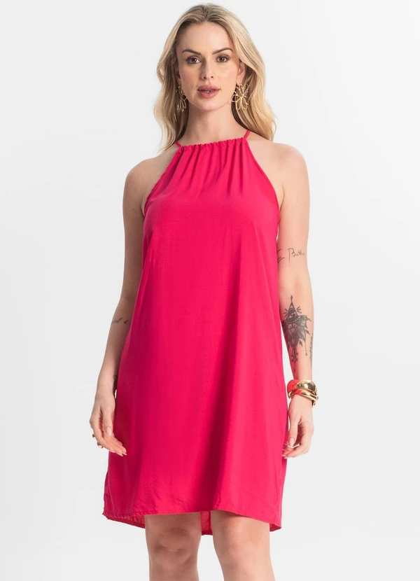 Select - Vestido Feminino Tecido Viscose Rosa 4