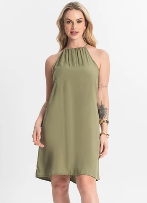 Select - Vestido Feminino Tecido Viscose Verde - SELECT