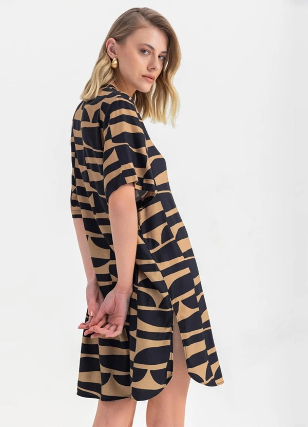 Essendi - Vestido Feminino Viscose  Marrom 2