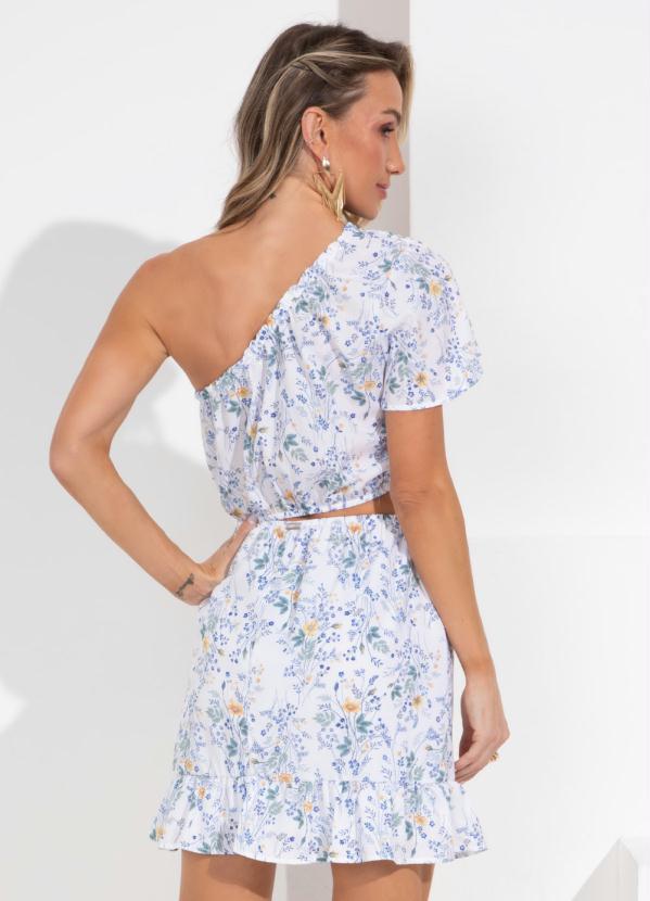 Outlet - Vestido Floral Amarelo em Tecido Plano 2