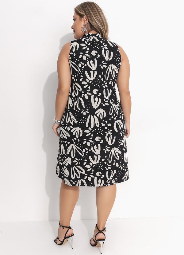 Quintess - Vestido Floral Artístico em Malha de Viscose 12