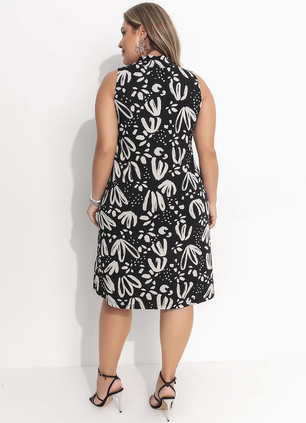 Quintess - Vestido Floral Artístico em Malha de Viscose 12