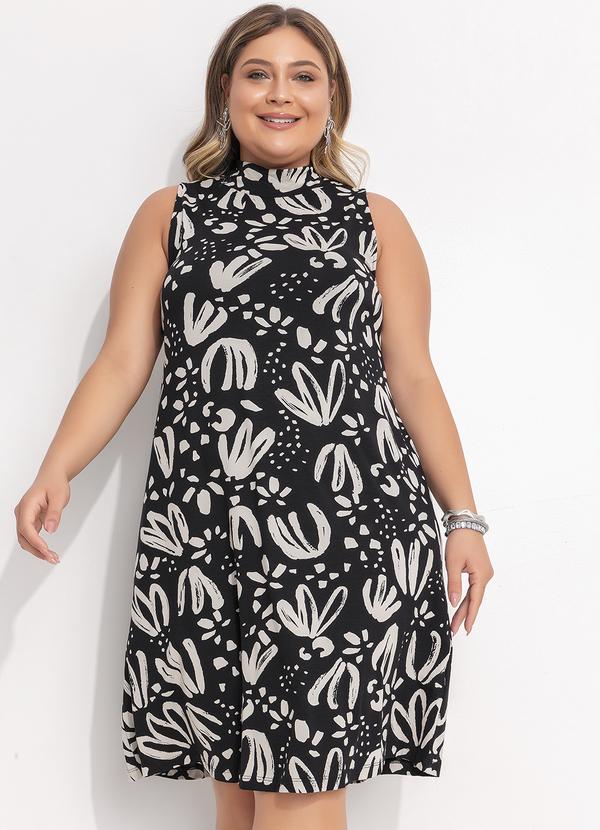 Quintess - Vestido Floral Artístico em Malha de Viscose 13