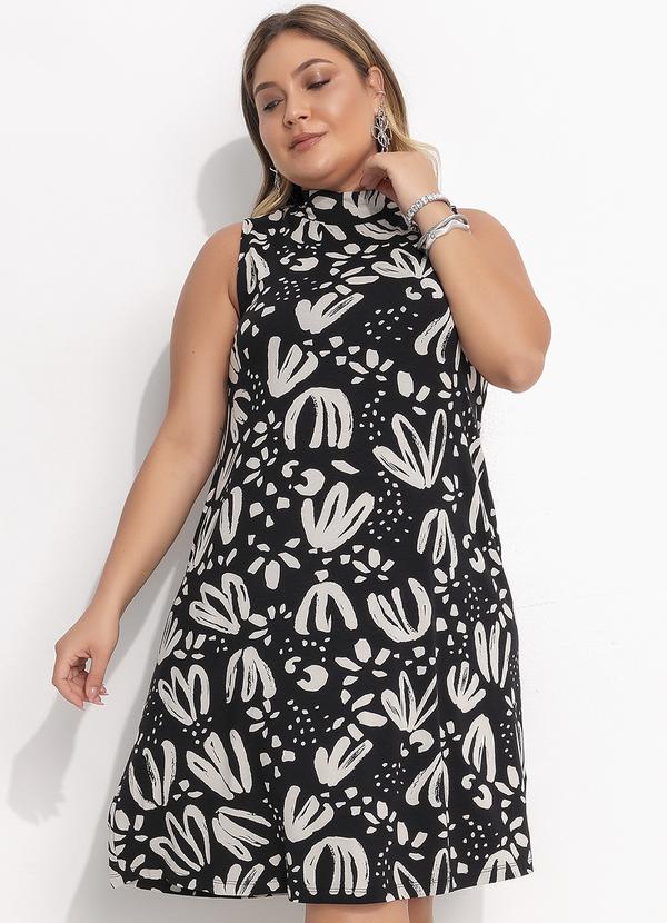 Quintess - Vestido Floral Artístico em Malha de Viscose 9