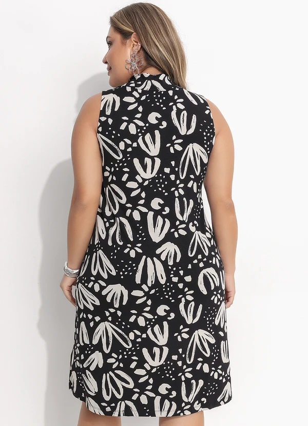 Quintess - Vestido Floral Artístico em Malha de Viscose 10