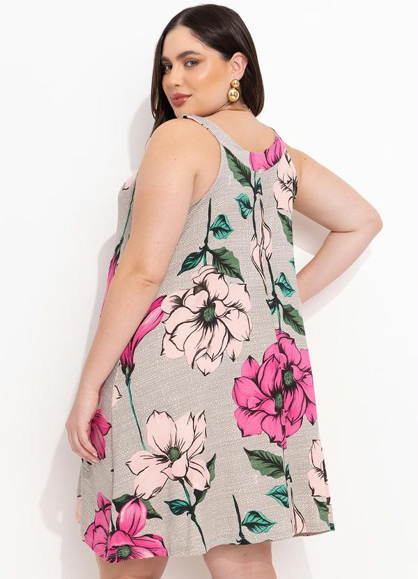 Quintess - Vestido Floral Cinza em Malha de Viscose 6