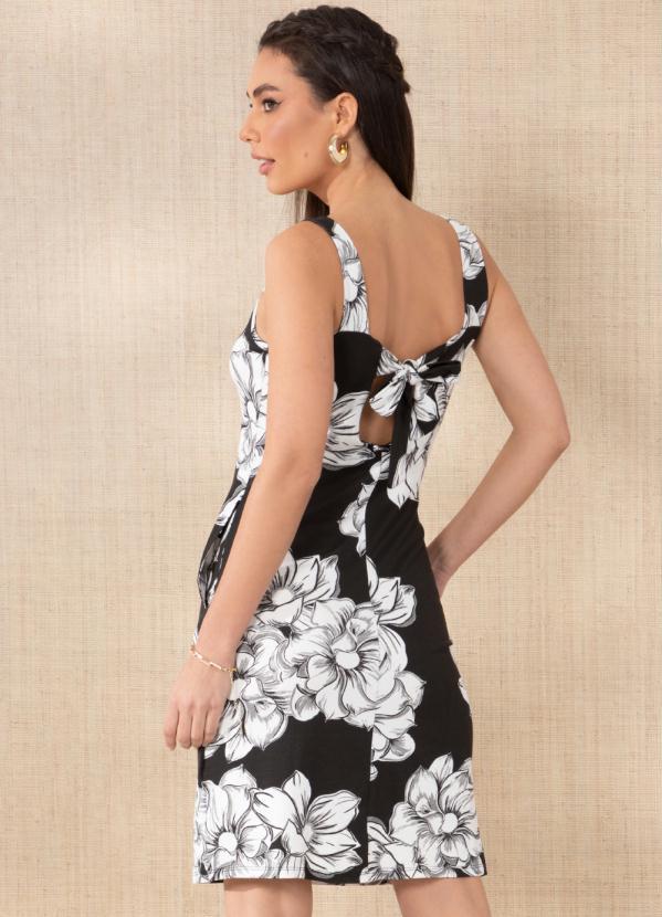 Outlet - Vestido Floral com Amarração nas Costas 8