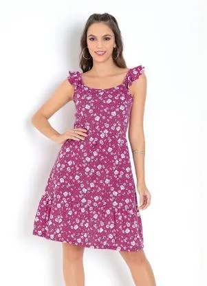 Moda Pop - Vestido Floral com Babados - MODA POP