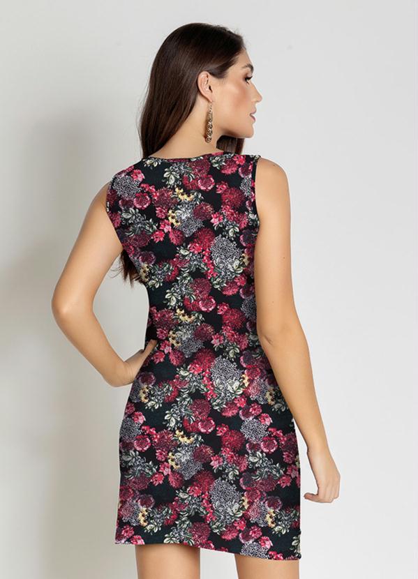 Moda Pop - Vestido Floral com Faixa no Decote 2
