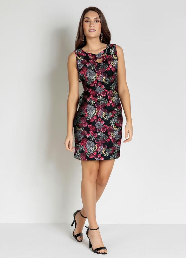 Moda Pop - Vestido Floral com Faixa no Decote 3