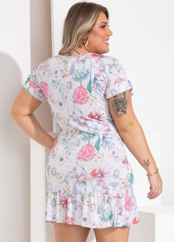 Outlet - Vestido Floral com Nó no Busto 4