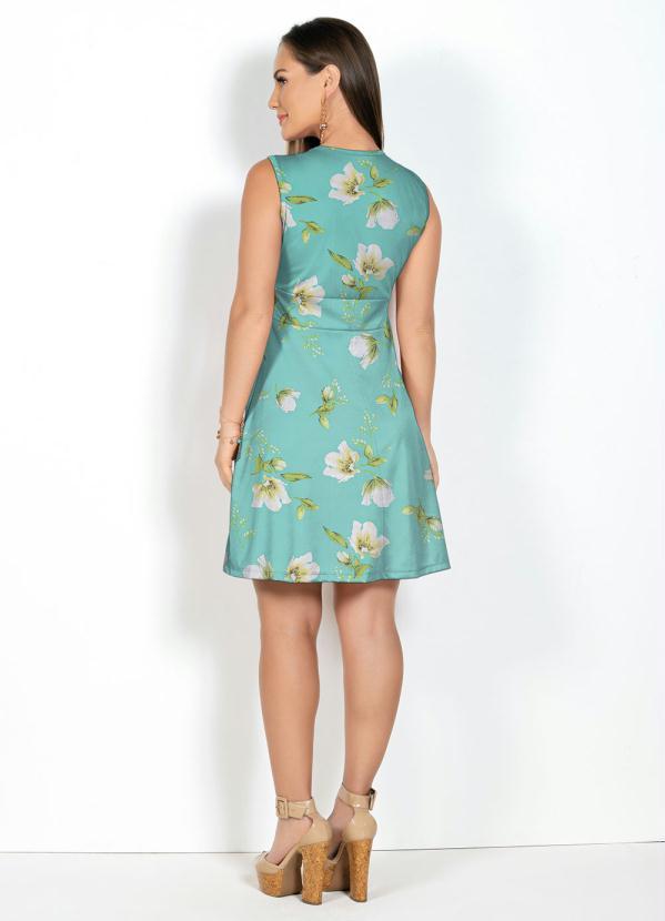 Moda Pop - Vestido Floral com Recortes e Decote V 4