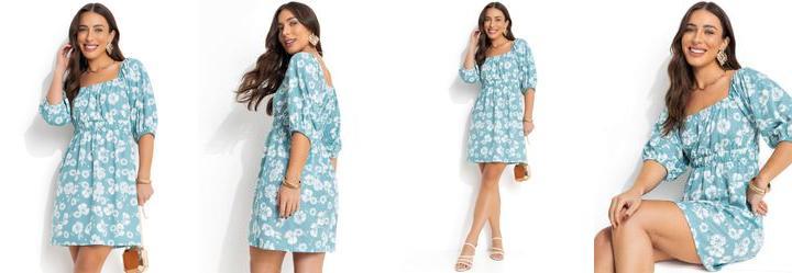 Vestido Floral Delicado em Malha