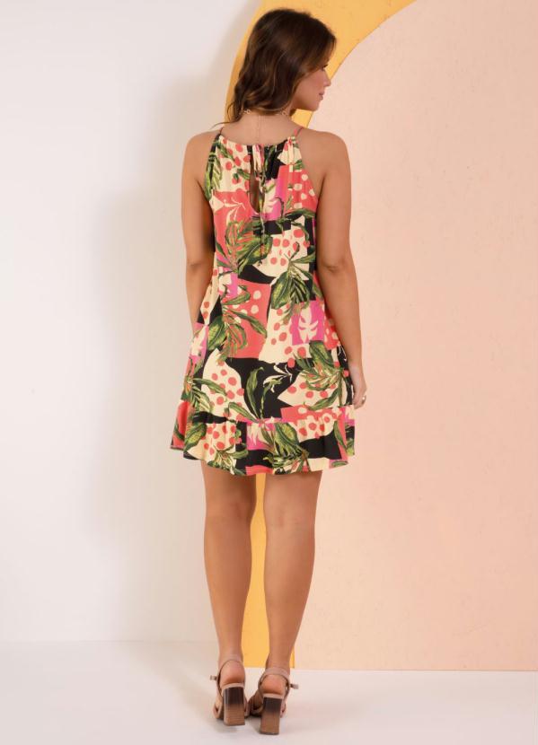 Quintess - Vestido Floral Étnico com Babados na Barra 4