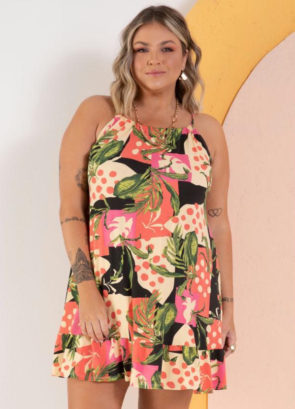 Quintess - Vestido Floral Étnico com Babados na Barra 6