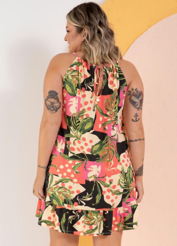 Quintess - Vestido Floral Étnico com Babados na Barra 7