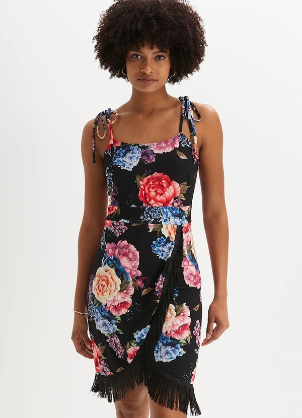 bonprix - Vestido Floral Grande em Malha Fria