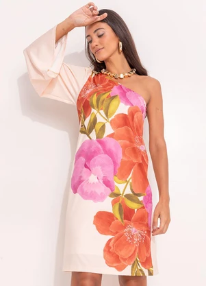 Quintess - Vestido Floral Localizado em Malha Fria - QUINTESS