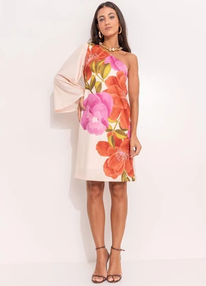 Quintess - Vestido Floral Localizado em Malha Fria - QUINTESS