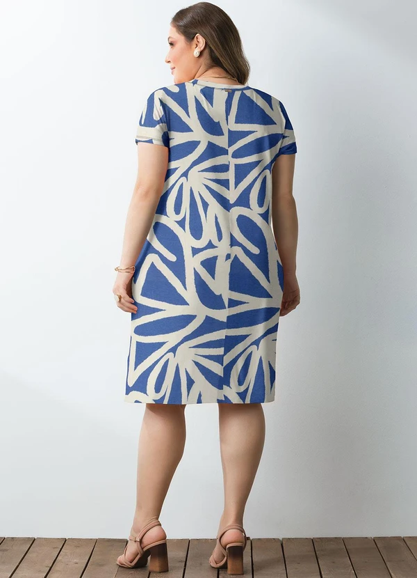 Quintess - Vestido Floral Pincelado em Malha de Viscose 6