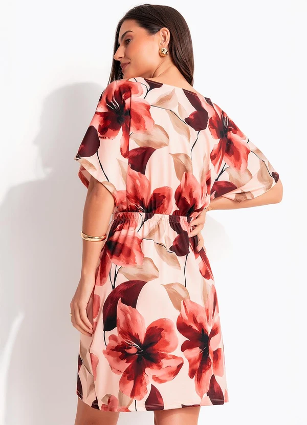 Quintess - Vestido Floral Pincelado em Malha Fria 2