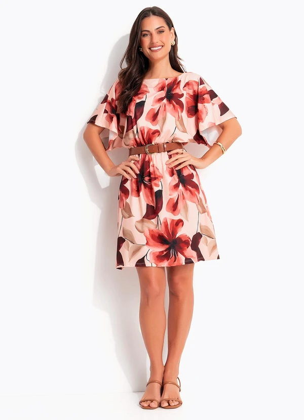 Quintess - Vestido Floral Pincelado em Malha Fria 5