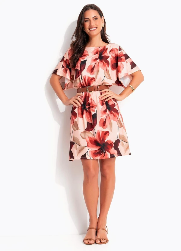 Quintess - Vestido Floral Pincelado em Malha Fria 2