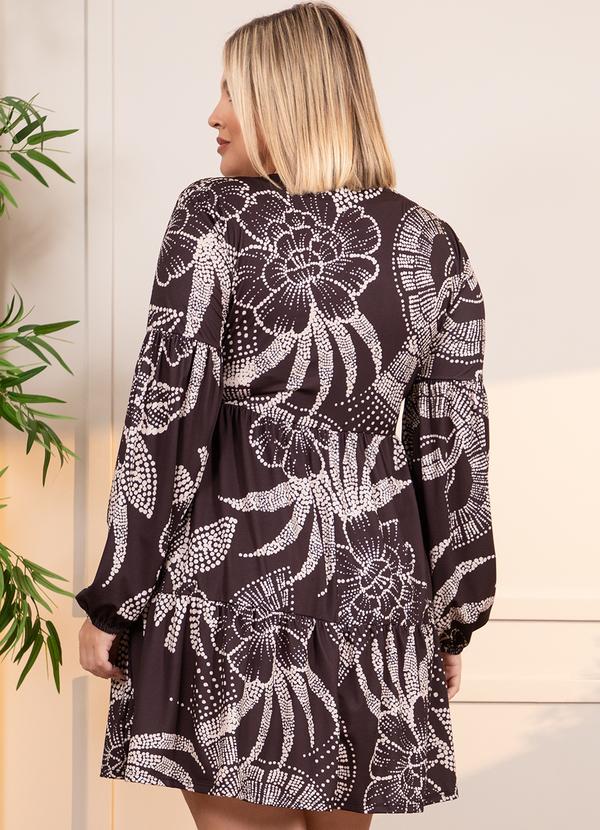 Quintess - Vestido Floral Pontilhado em Malha Fria 7