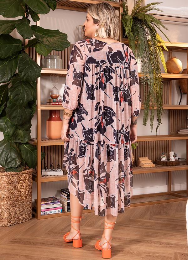 Quintess - Vestido Floral Preto em Tule 7