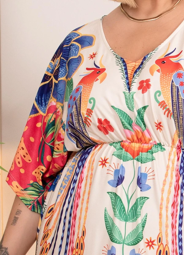 Quintess - Vestido Floral Tropical em Malha Fria 12