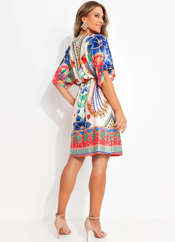 Quintess - Vestido Floral Tropical em Malha Fria 4
