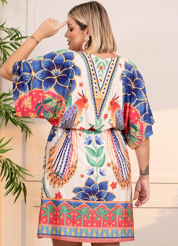 Quintess - Vestido Floral Tropical em Malha Fria 9