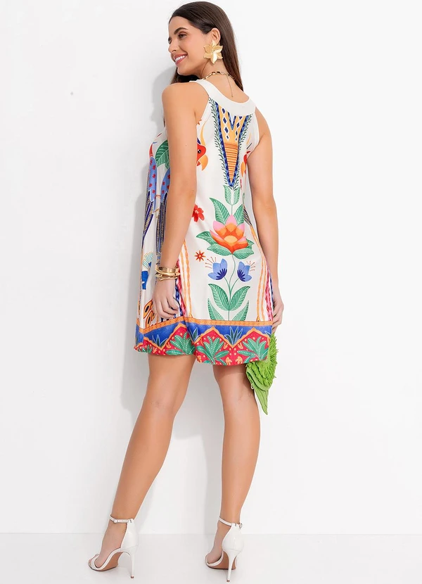 Quintess - Vestido Floral Tropical em Malha Fria 10