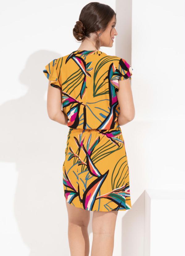 Outlet - Vestido Floral Vibrante com Sobreposição 2