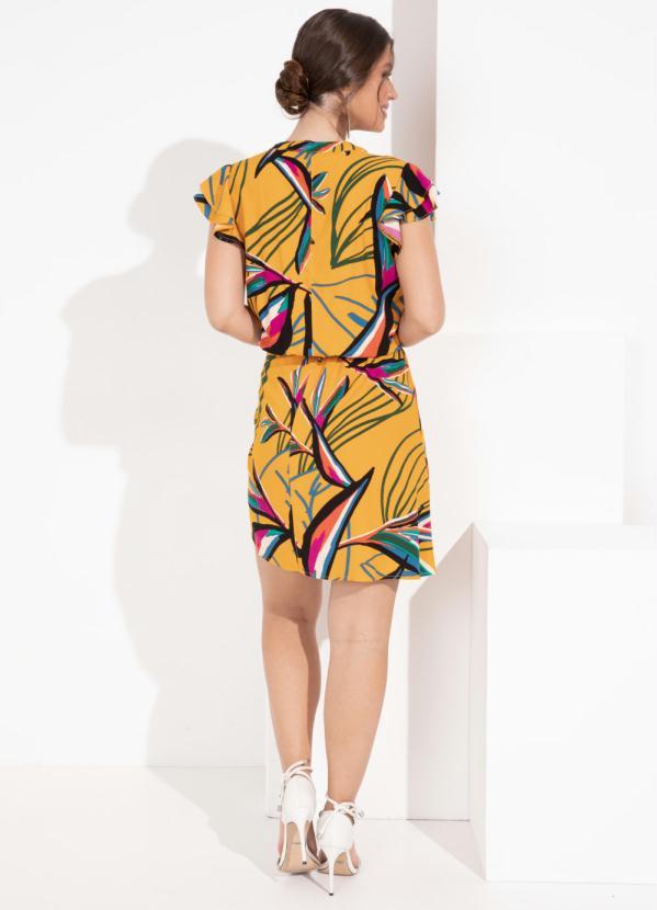 Outlet - Vestido Floral Vibrante com Sobreposição 4