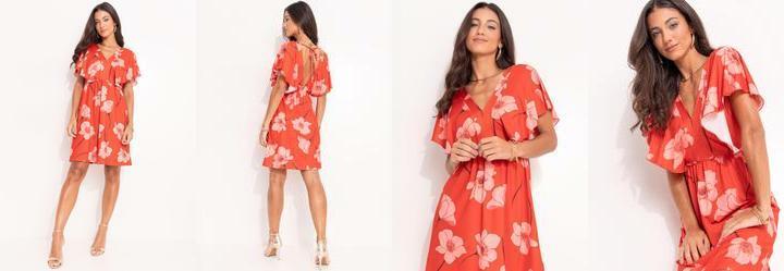 Vestido Flores em Malha Fria