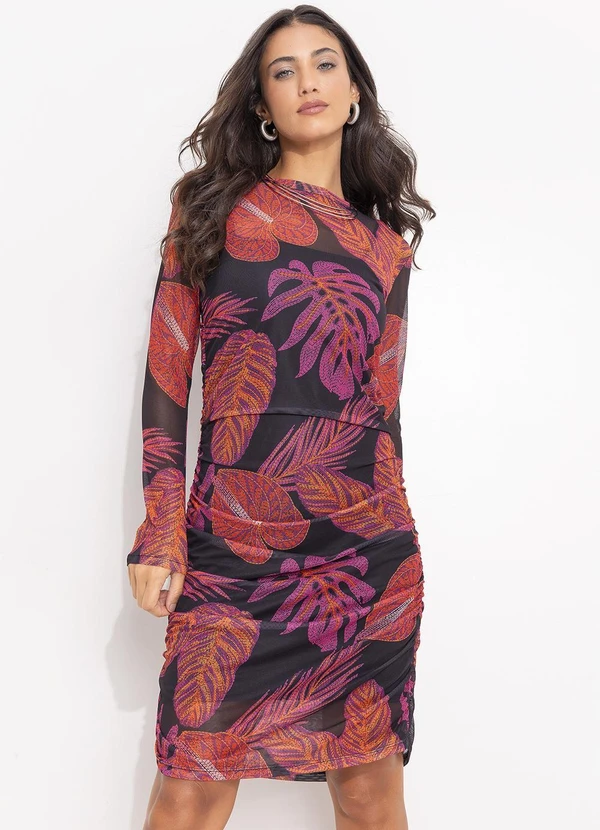 Quintess - Vestido Folhagem Bordada em Tule 3