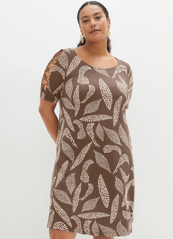 bonprix - Vestido Folhagem Pontilhada em Linho 4