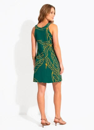 Quintess - Vestido Folhagem Verde - QUINTESS