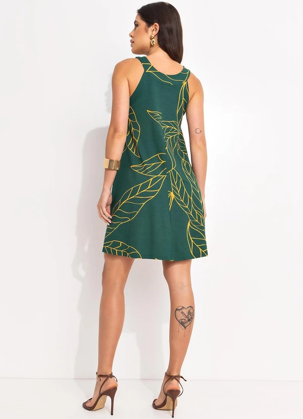 Quintess - Vestido Folhagem Verde 4