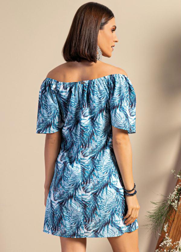 Queima Estoque - Vestido Folhas Degradê com Bolsos Laterais 9