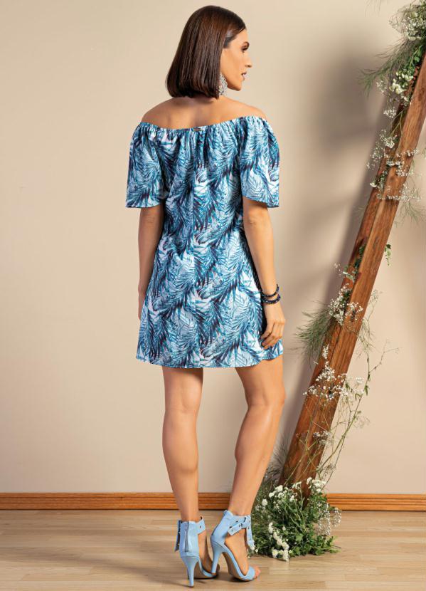 Queima Estoque - Vestido Folhas Degradê com Bolsos Laterais 7