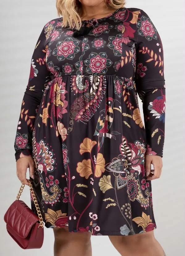 Quintess - Vestido Folk Dark Curto com Tassél 4