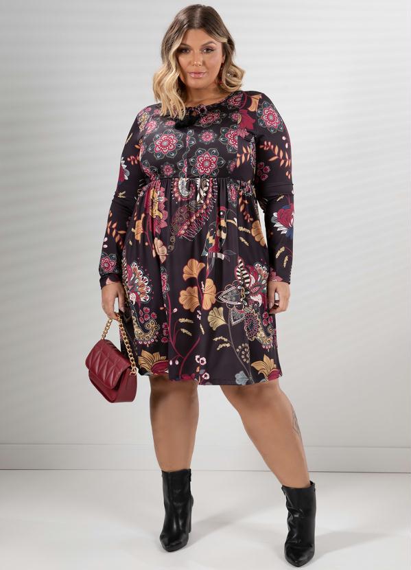 Quintess - Vestido Folk Dark Curto com Tassél 6