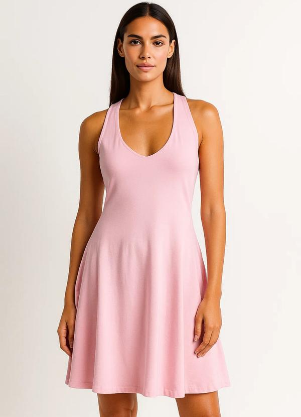 E-blossom - Vestido Frente Unica Rosa Claro