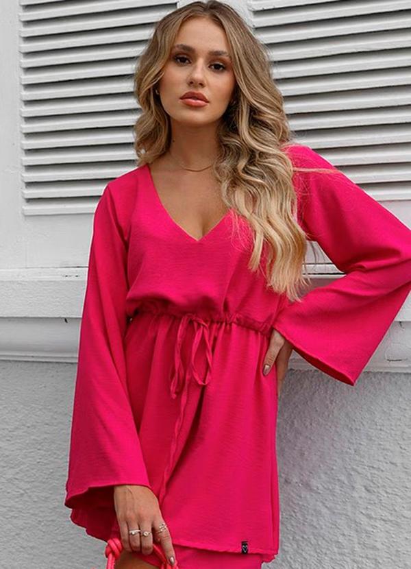 Amo Brand - Vestido Gaby Manga Longa Framboesa 2