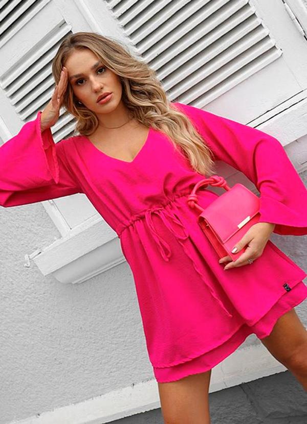 Amo Brand - Vestido Gaby Manga Longa Framboesa 5